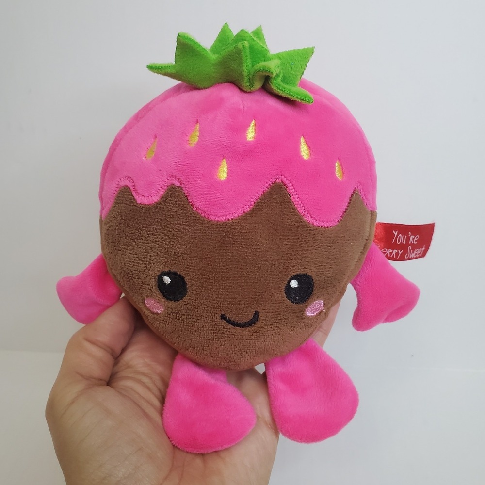 Chocolate Covered Stuffed Strawberry Plush 5" You're Berry Sweet Dan Dee Love